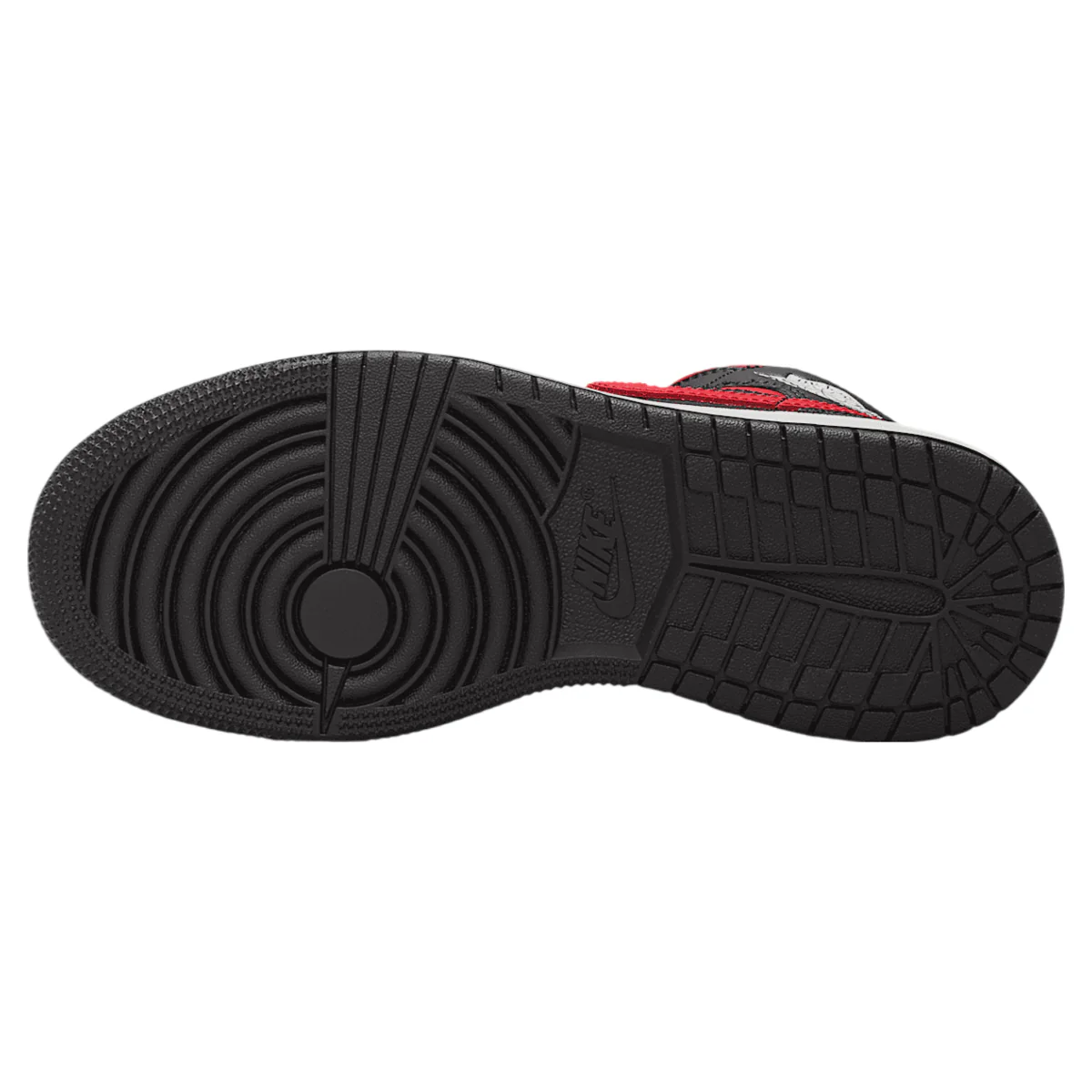 Jordan 1 Mid Black Summit White Varsity Red (GS) - Image 5